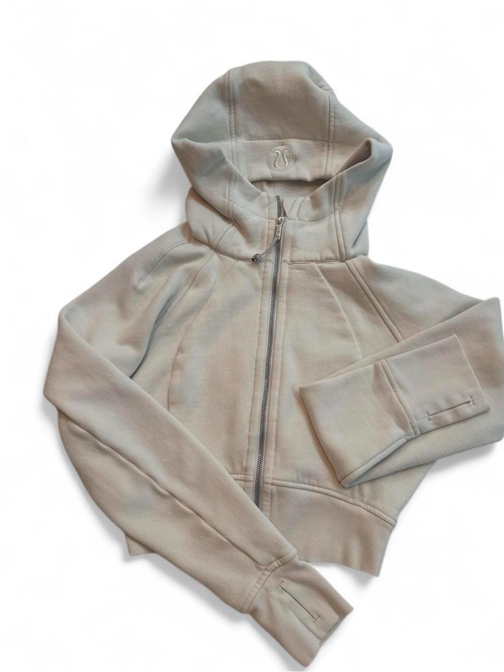 lululemon athletica cream colored cropped SCUBA XXS/XS